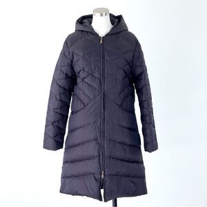 Larry Levine Quilted Puffer Down Long Coat Hooded Jacket
